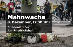 Mahnwache, 8.12.21, Berlin-Friedrichshain