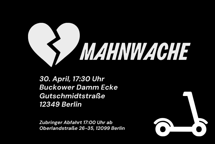 Tempo 30 hätte ihr Leben gerettet | Mahnwache | Changing Cities